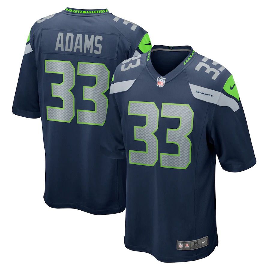 Men Seattle Seahawks #33 Jamal Adams Nike College Navy Game Team NFL Jersey